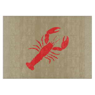 röd lobster på khaki