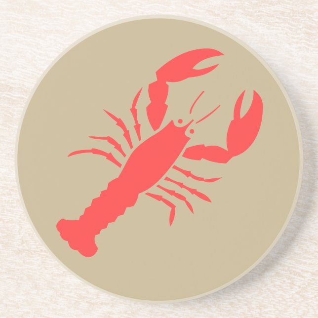 röd lobster på khaki underlägg (Framsidan)