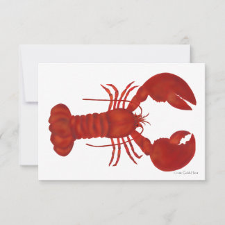 Röd lobster tack kort