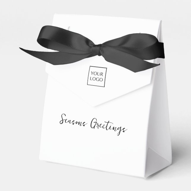 Röd logotext reklamverksamhet förpackning presentaskar (Framsidan Sidan)