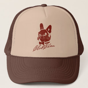 Röd logotyp för KLUBBCHIEN vintage Truckerkeps