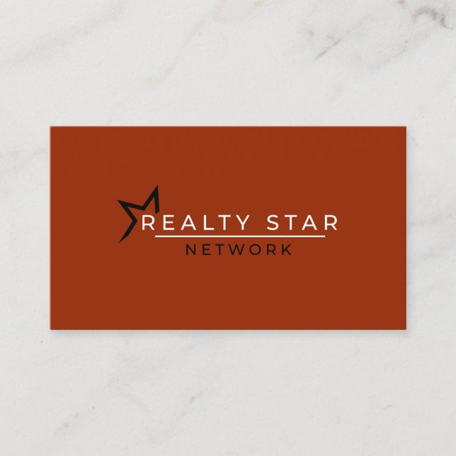 Röd logotyp med det röda banret visitkort (Framsida)