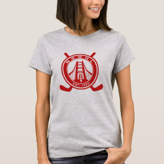Röd logotypkapacitetsskjorta tee shirt