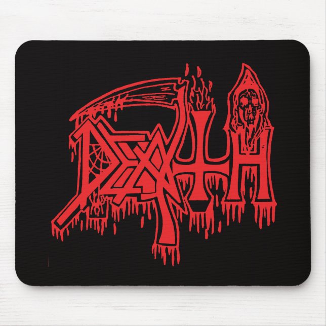 Röd logotypmousepad för old school musmatta (Framsidan)