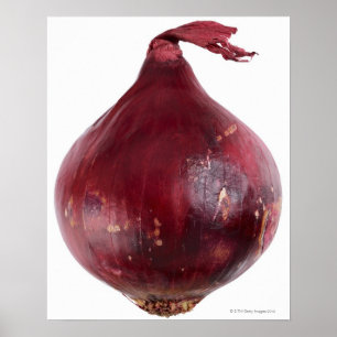 Röd lök isolerad på vit bakgrund, DFF Poster