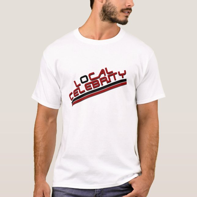 Röd lokalkändis tee shirt (Framsida)
