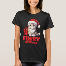 Röd Luffig Jul T Shirt