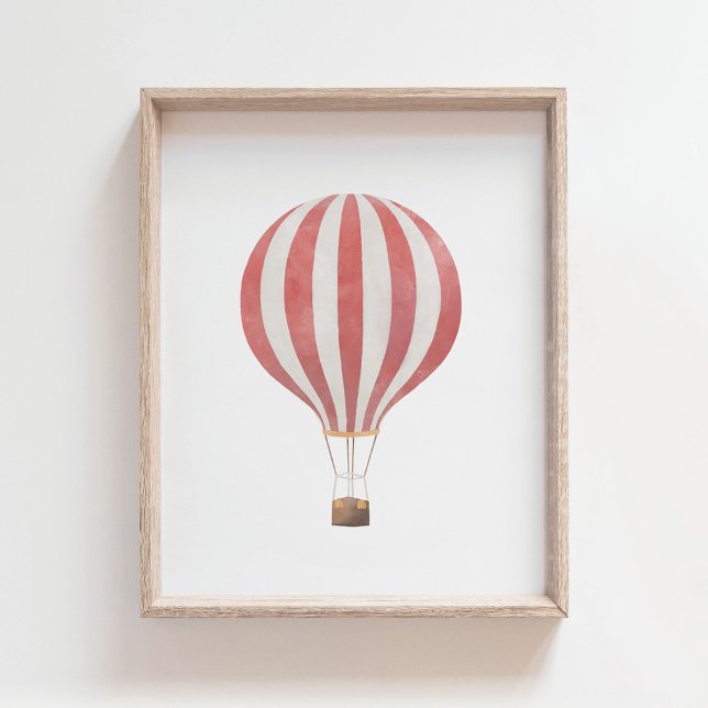 Röd Luftballong Nursery Decor Poster (Skapare uppladdad)