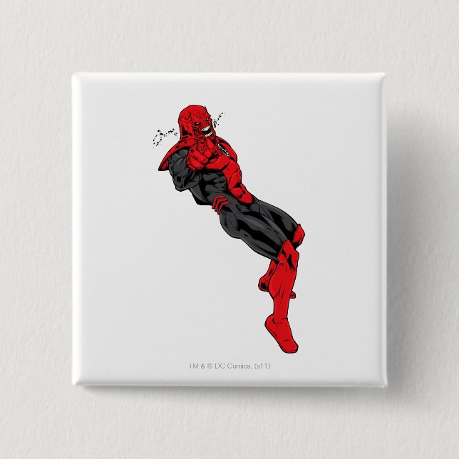 Röd lyktakår - ursinne som lutar 1 knapp (Framsida)