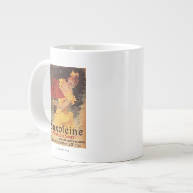 Röd lyktglasyr av saxoleinolja jumbo mugg (Framsida vänster)