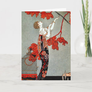 Röd madamart décodesign kort