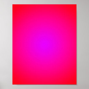 Röd Magenta Radiell Gradient 8x10 Poster