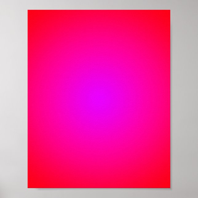 Röd Magenta Radiell Gradient 8x10 Poster (Framsidan)