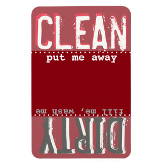 Röd magnet för Dishwasher - ren/smutsig magnet