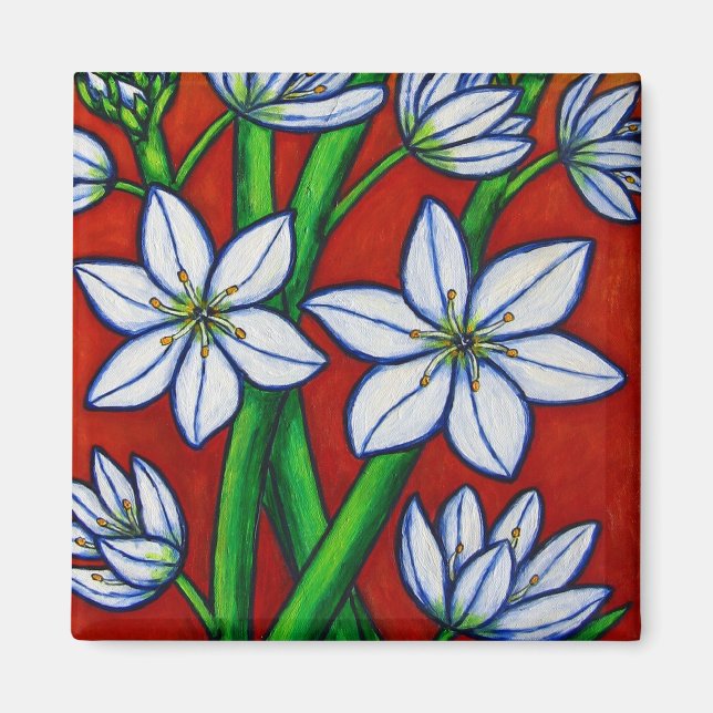 Röd magnet för hösten-blocket (Framsidan)