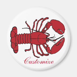 Röd Maine hummer Thunder_Cove Magnet