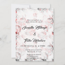 Röd målad inbjudan till Ro gotiic Wedding