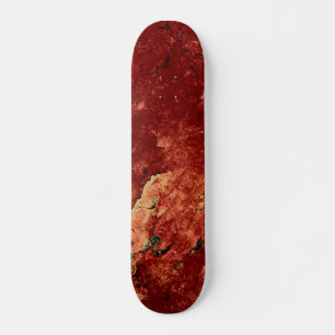 Röd målad Sten Old School Skateboard Bräda 18 Cm