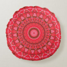 Röd Mandala Boho Varm Geometrisk Dekorativt Statem