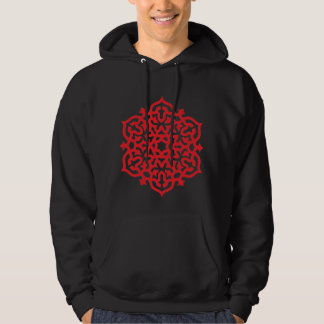 Röd Mandala Hoodie