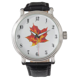 Röd maple löv armbandsur