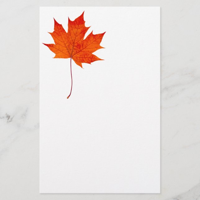 Röd maple löv brevpapper (Framsida)