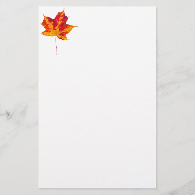 Röd maple löv brevpapper (Framsida)