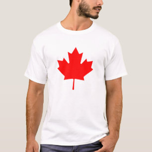 Röd maple löv från Flagga i Kanada T-shirt