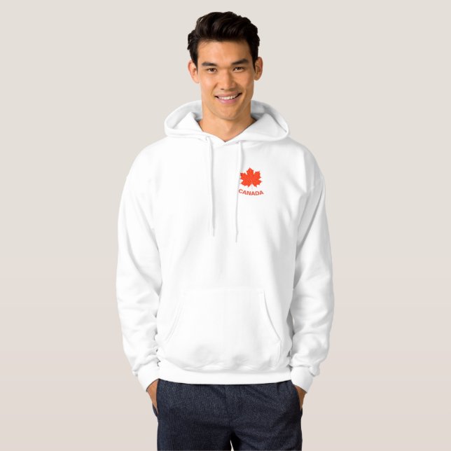 Röd maple löv sweatshirt (Hel framsida)