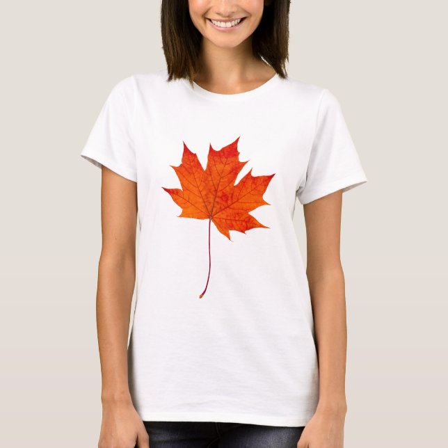 Röd maple löv tee (Framsida)