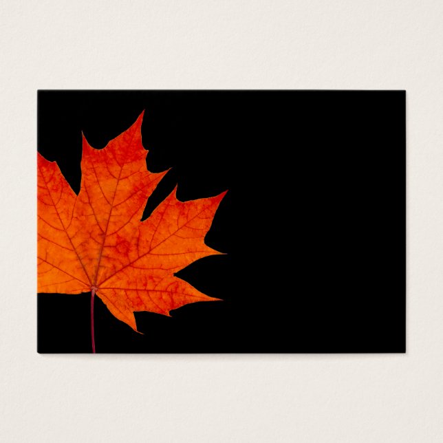 Röd maple löv visitkort (Framsidan)