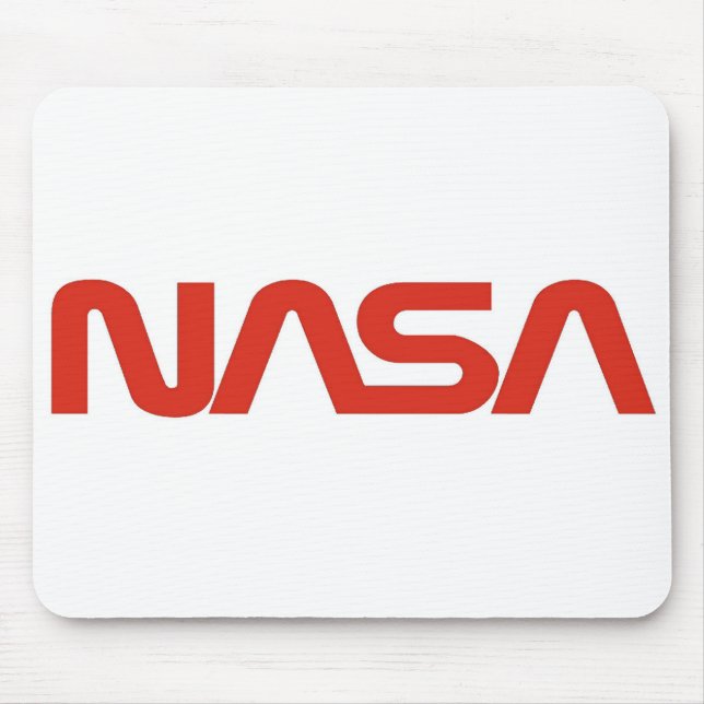 Röd masklogotyp för NASA Musmatta (Framsidan)