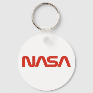 Röd masklogotyp för NASA Nyckelring