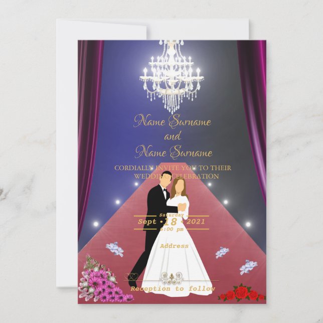 Röd matta inbjudningar (Framsida)