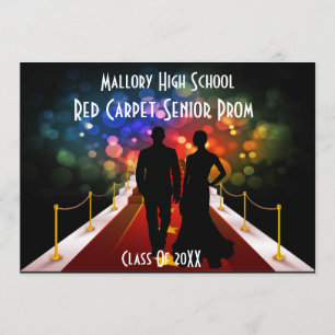 Röd mattprom eller inbjudan att delta i evenemang