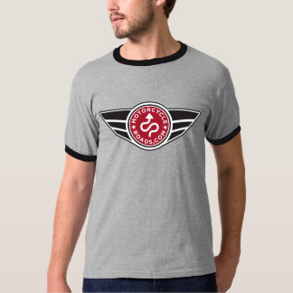 Röd MCR logotyp för svart- & grå färgringerT-tröja T-shirt