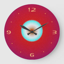 Röd med akvatisk mitt>Kökkla Stor Klocka