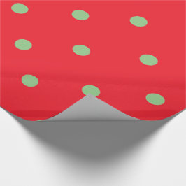 Röd med Grönt Polka Dot Modern jul Mönster Presentpapper