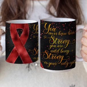 Röd medvetandeband Koppldesign Kaffemugg