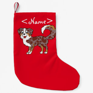 Röd Merle australian shepherdhund Liten Julstrumpa