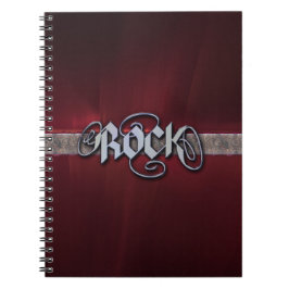 Röd metallstenanteckningsbok anteckningsbok