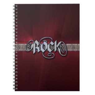Röd metallstenanteckningsbok anteckningsbok