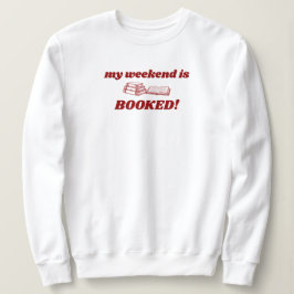 Röd Min Weekend Är Bokad Söt Bokälskare T Shirt