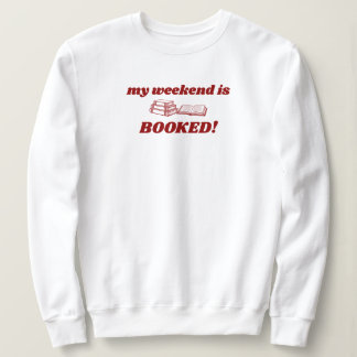 Röd Min Weekend Är Bokad Söt Bokälskare T Shirt