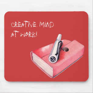 Röd Mini Sketchbook Mousepad Musmatta