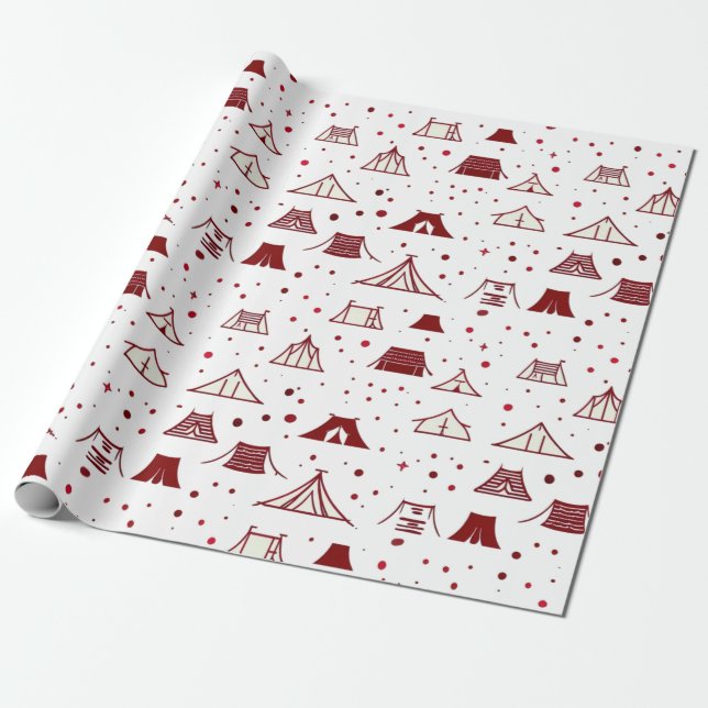 Röd minimal testdesign presentpapper (Utrullad)