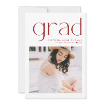 Röd minimalistisk typografi Foto Examen
