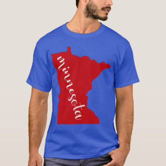 Röd Minnesota State MN Extra Stor T Shirt