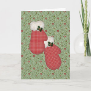 Röd Mittensjulkort Helgkort