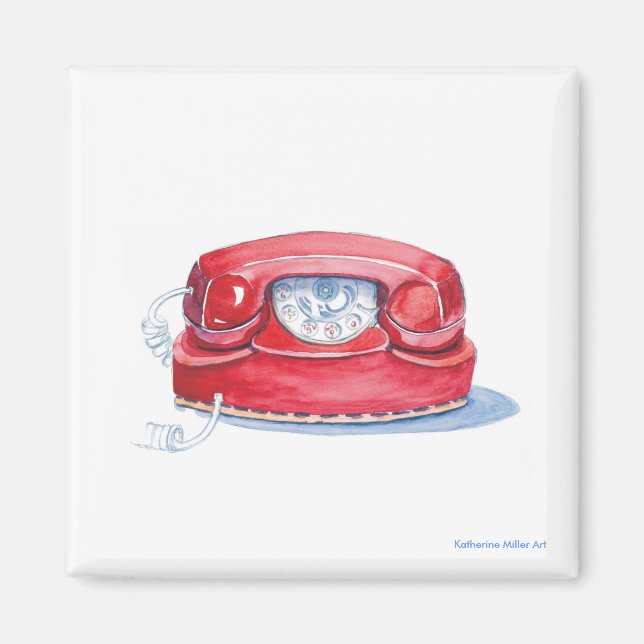 Röd Mobil Magnet (Framsidan)